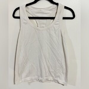 Athleta White Razor Back Top size Small white Sparkles athleisure outdoor hiking